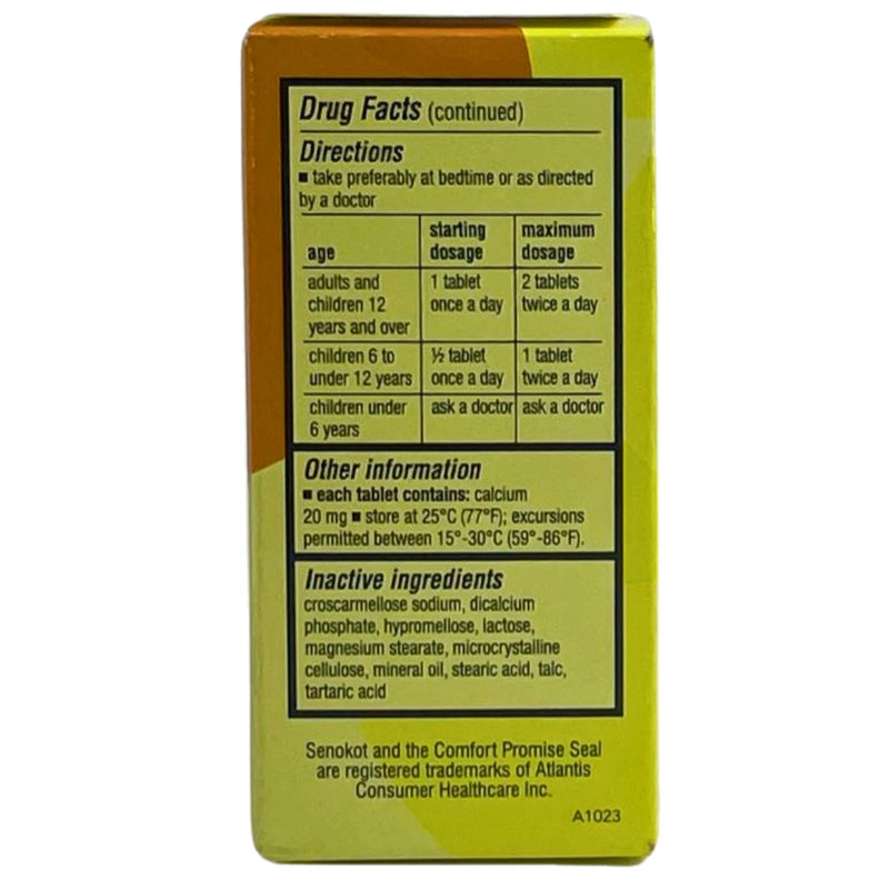 Senokot Extra Strength Standardized Senna Concentrate 36 Tablets Exp 10/2028