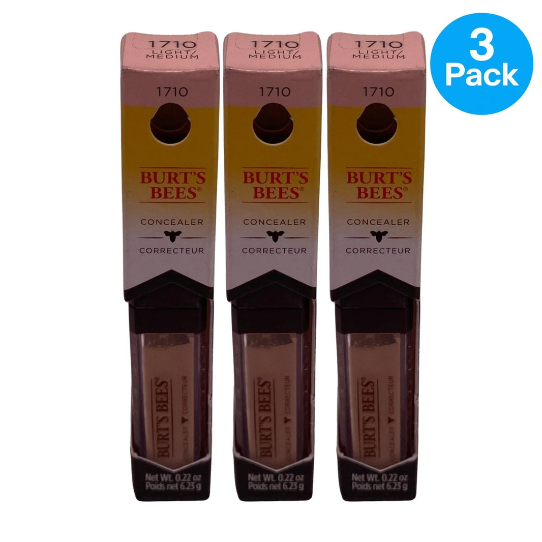 Burt's Bees Concealer Light Medium 1710 3 Pack Natural Coverage