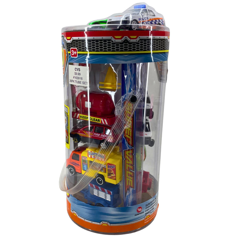 Suntoys Express Wheels Diecast Metal 20 Pieces Tube Playmat Included 1 Pack New