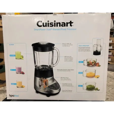 Cuisinart Smartpower Duet /Food Processor 7 Speed Blender Brushed Chrome 3