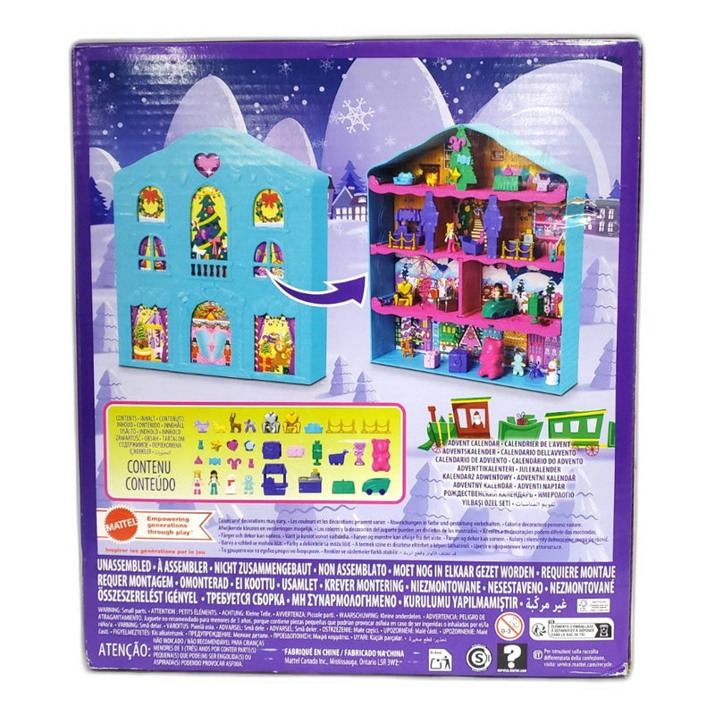 Mattel Polly Pocket Advent Calendar 2023 24 Surprises House Playset New