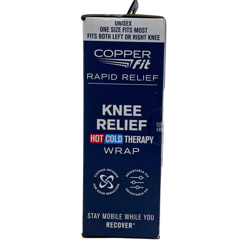 Copper Fit Rapid Relief Knee Relief Hot Cold Therapy Wrap Adjustable Fit Unisex