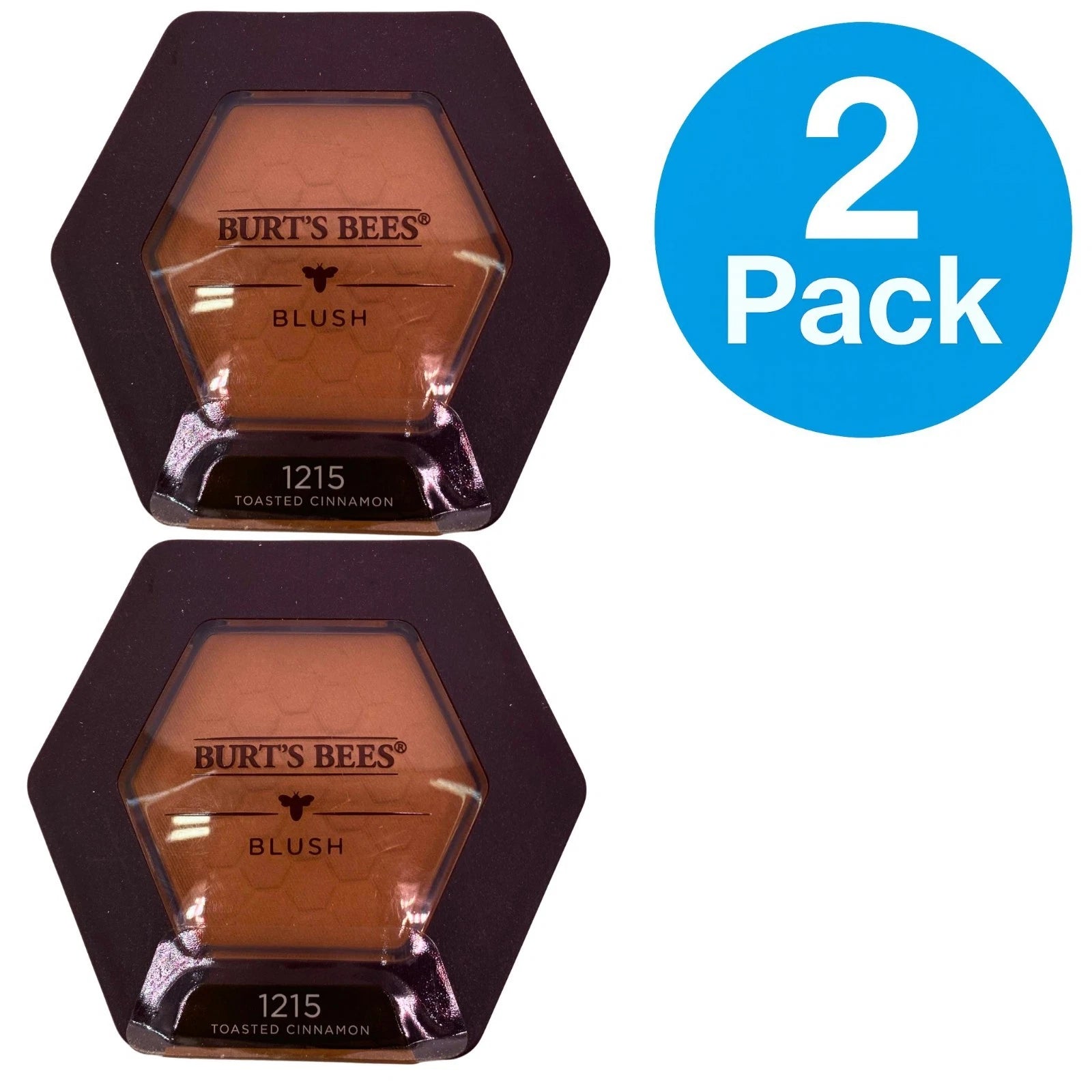 Burt's Bees Blush with Bamboo - 1215 Toasted Cinnamon, 100% Natural Origin (2) 1
