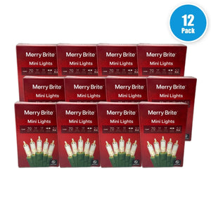 Merry Brite Count Mini String Clear White Bulb 840 Total Pack of 12 New
