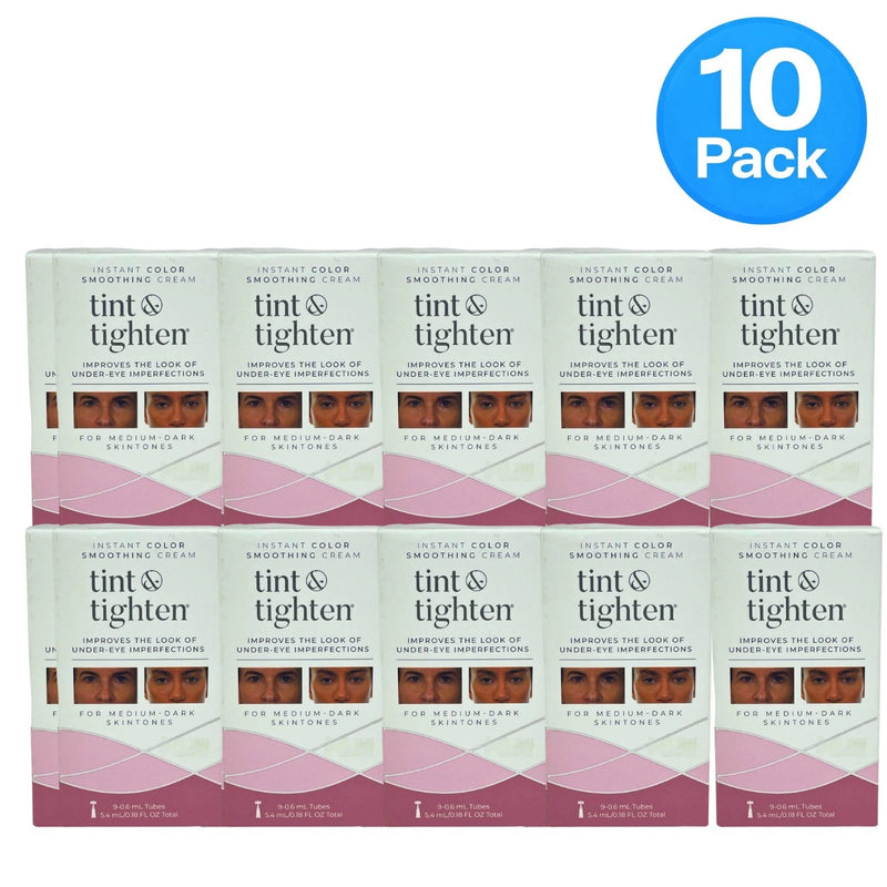 Tint & Tighten Instant Color Smoothing Cream Medium-Dark 0.18 oz 10 Pack New