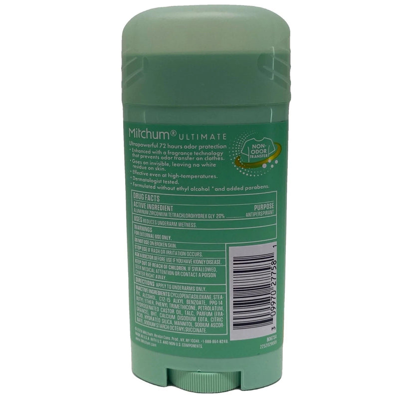 Mitchum Ultimate Pure Fresh 72H Deodorant 2.7 oz 3 Pack New