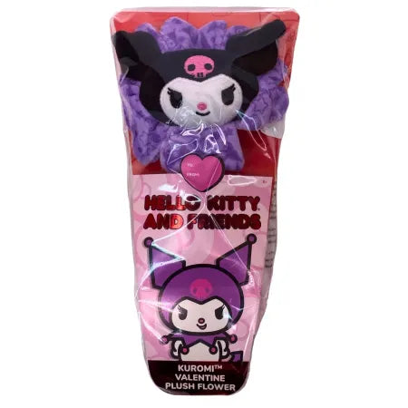 Sanrio Kuromi Valentine Plush Flower Bendable Stem Jazwares Toy