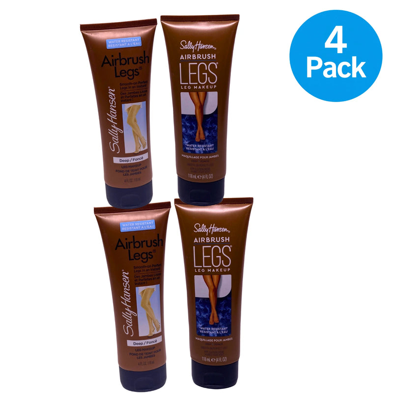 Sally Hansen Airbrush Legs Leg Makeup Cream Deep 4 fl oz 4 Pack New