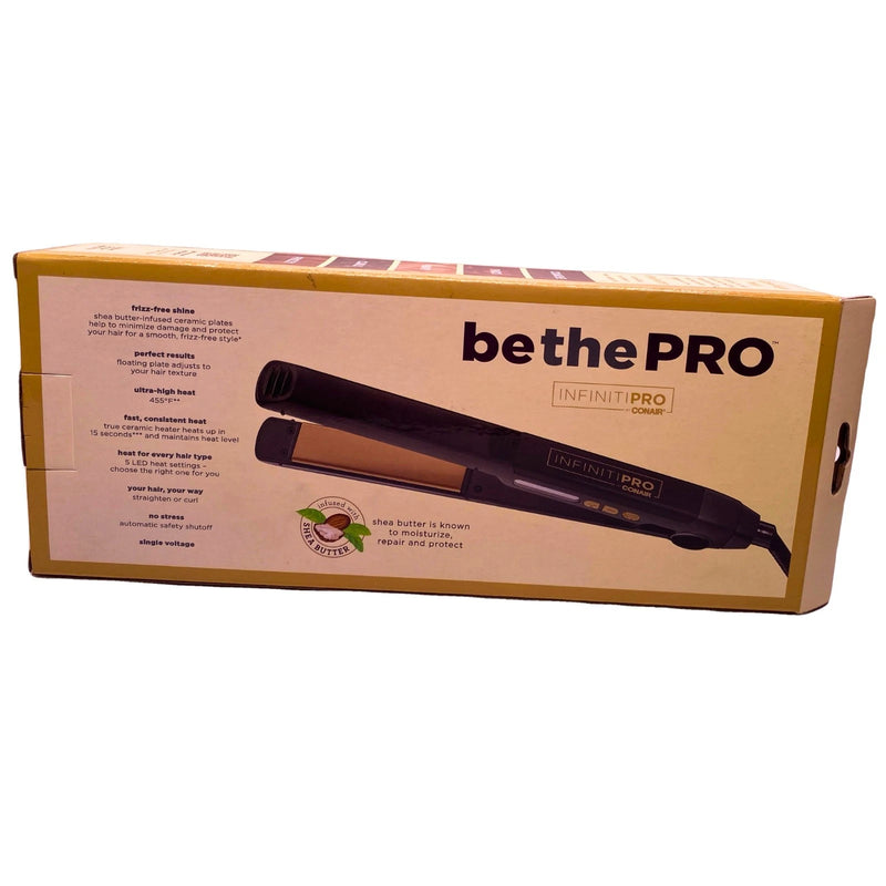 InfinitiPro by Conair 1 In Shea Butter Infused Ceramic Flat Iron Hair Straighten