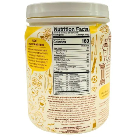 KOS Organic Superfood Plant Protein Vanilla 13.05 oz – New 3