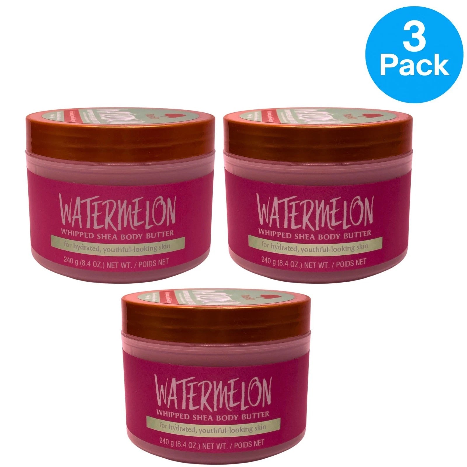 Tree Hut Watermelon Whipped Shea Body Butter 8.4 oz 3 Pack New