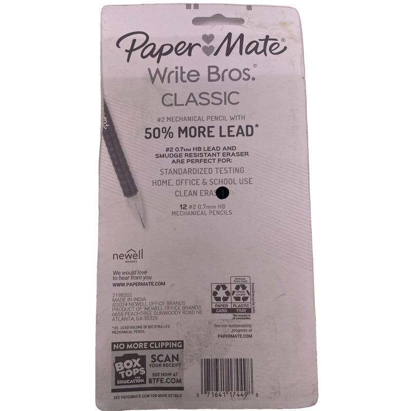 Paper Mate Write Bros Classic #2 Mechanical Pencils 2 Pack New