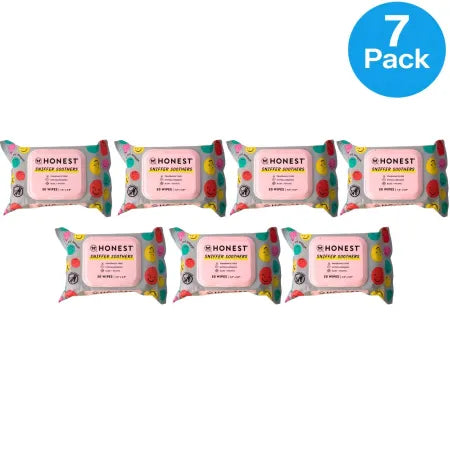 Honest Sniffer Soothers Wipes 30 Count 7 Pack - gentle saline nasal wipes for babies