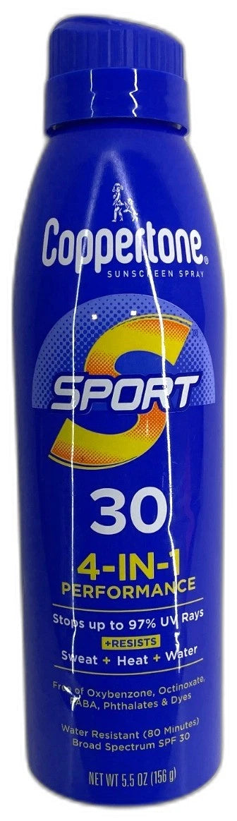Coppertone Sport Continuous Sunscreen Spray SPF 30 Exp 03/27 Pack of 5 New