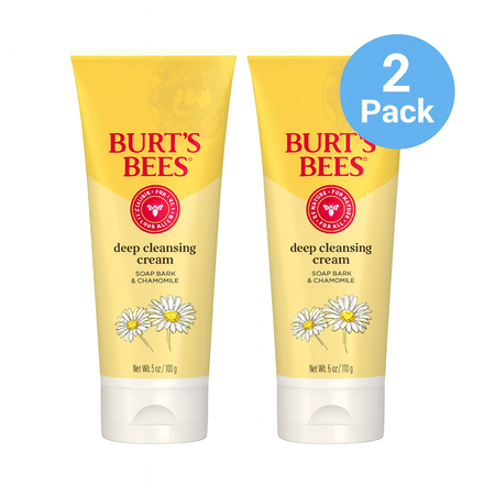 Burt’s Bees Deep Cleansing Cream Soap Bark & Chamomile 6oz 2 Pack New