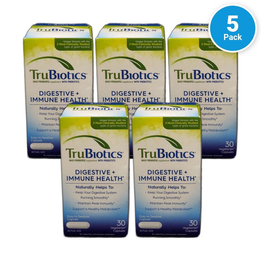 TruBiotics Digestive Immune Health Daily Probiotic 30 Exp 02/27 Pack of 5 New