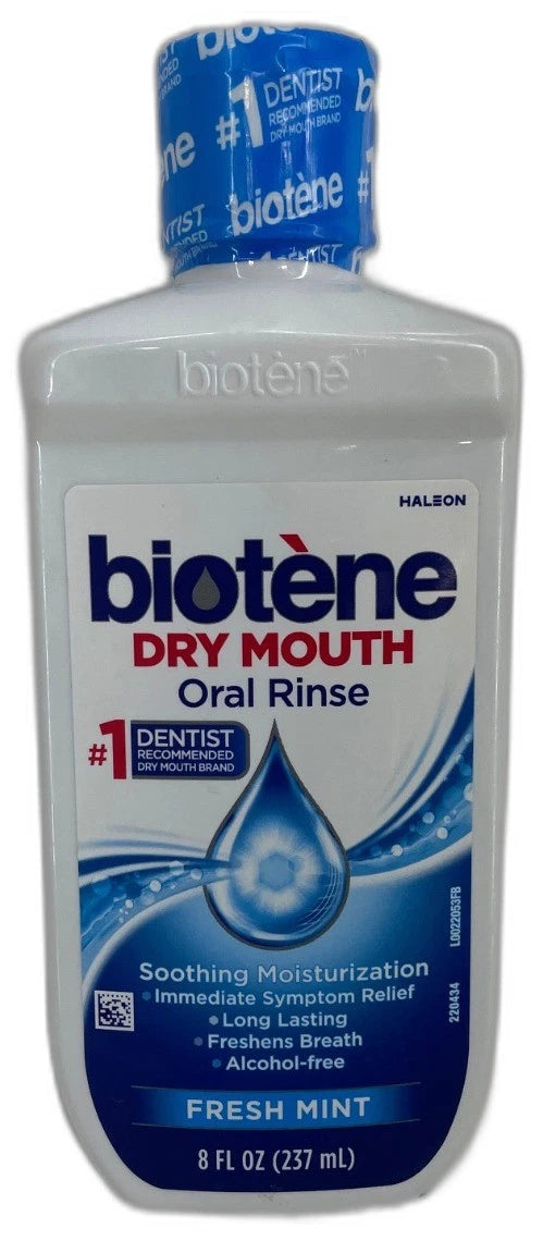 Biotene Dry Mouth Oral Rinse Alcohol-Free Fresh Mint Exp 10/28 Pack of 2 New