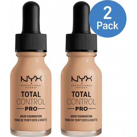 NYX Total Control Pro Drop Foundation 0.43oz 2 Pack - Professional makeup liquid foundation