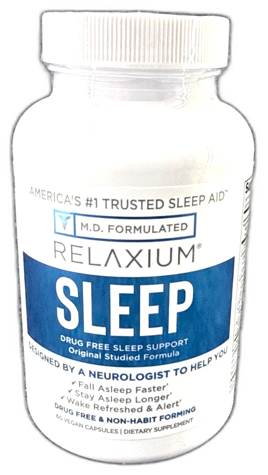 Relaxium Sleep 60 Supplement Natural Sleep Aid 240 Total Exp 09/28 Pack of 4 New