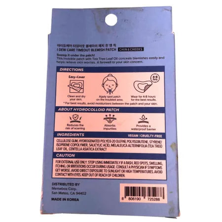 I Dew Care Blemish Patch Tea Tree 31x46mm 9 Each 3 Pack New Exp 2027-04-24