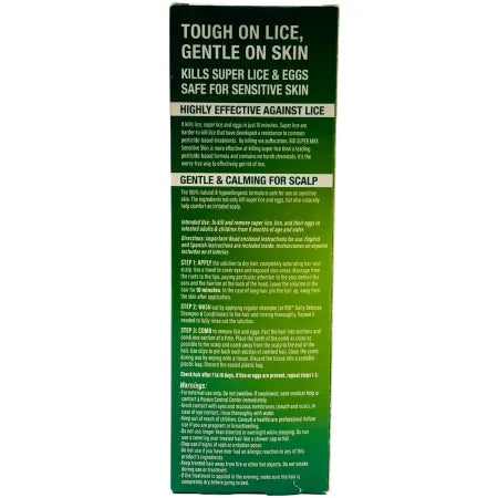 RID Super Max Sensitive Skin Lice Elimination Kit 3.4 fl oz + Comb – New 3
