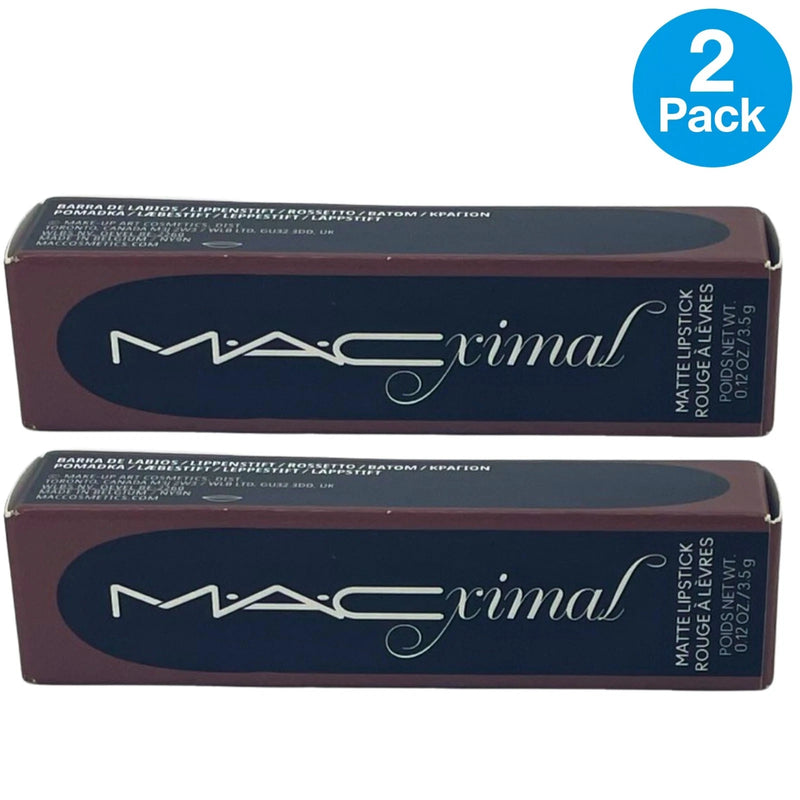MAC Macximal Matte Lipstick 626 Whirl Lip Color 0.12 oz 2 Pack New