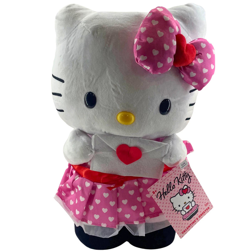 Hello Kitty Valentine's Greeter Plush Love Letter Heart Dress 1 Pack New