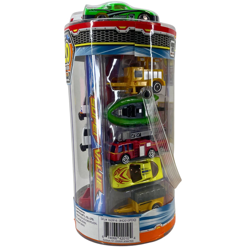 Suntoys Express Wheels Diecast Metal 20 Pieces Tube Playmat Included 1 Pack New