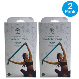 Gaiam Resistance Band Stretch Strap Exercise Band 2 Pack New