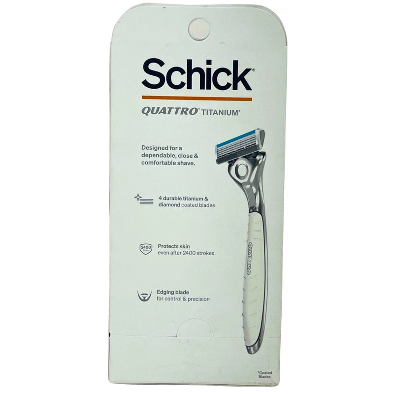 Schick Quattro Titanium Razor 1 Handle + 3 Cartridges 5 Pack New