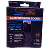 Copper Fit Energy Compression Socks Graduated Easy On Easy Off Black L/XL 1 Pack