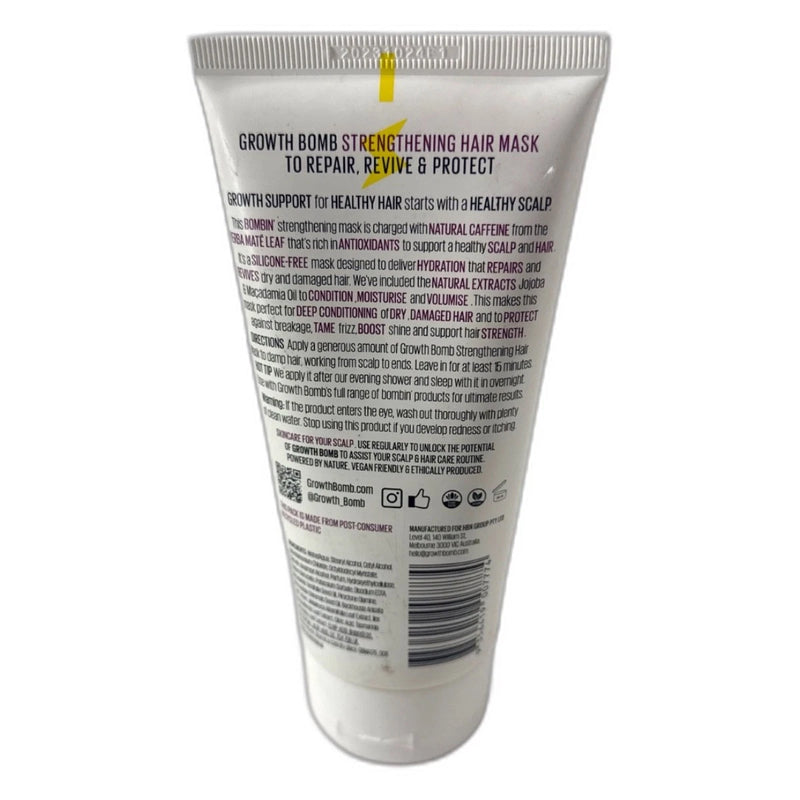 Growth Bomb Strengthening Hair Mask Leave-In Repair Hydrates Pack of 5 New