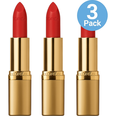 L'Oréal Paris Lipstick Red Gold Tube 3 Pack New