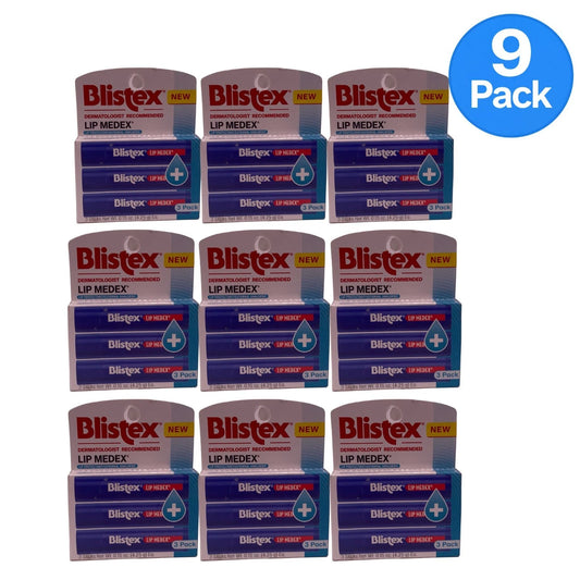 Blistex Lip Medex Lip Protectant 3 Stick Pack 9 Pack New EXP 03/27