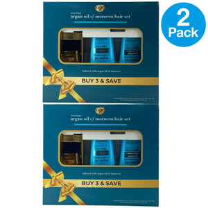 OGX Renewing + Argan Oil of Morocco Hair Set Travel Trio 2 Pack Bundle