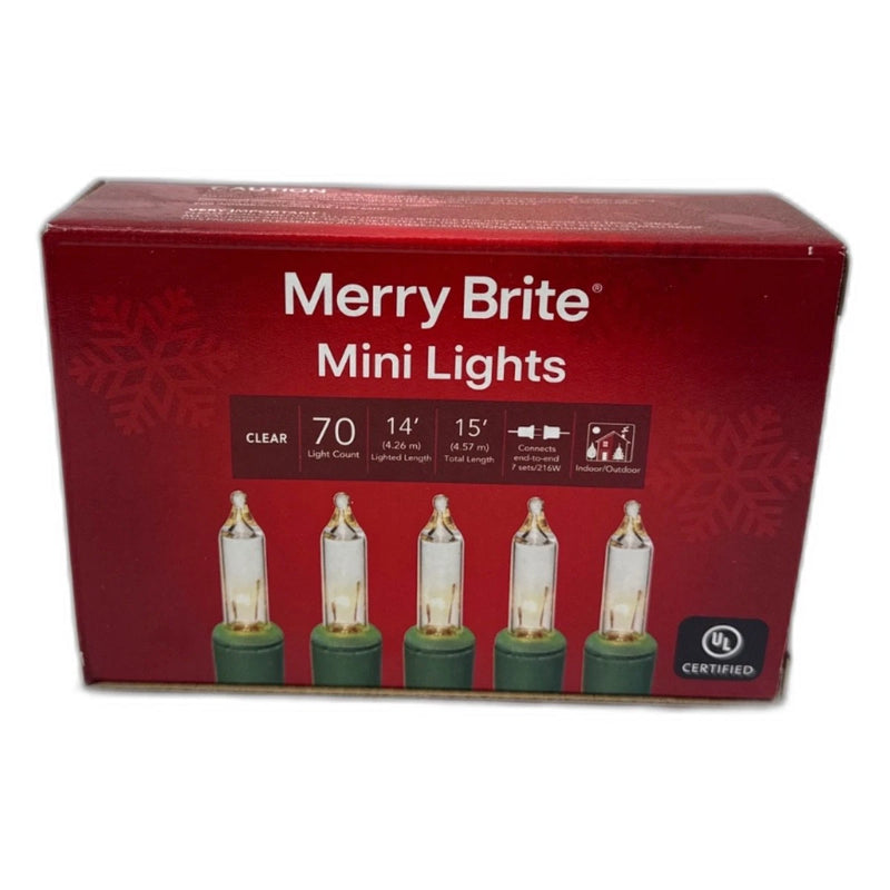 Merry Brite Count Mini String Clear White Bulb 840 Total Pack of 12 New