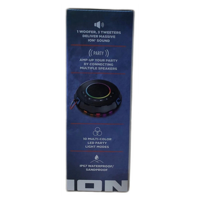 ION Audio HydroGroove Floating Bluetooth Party Speaker LED Lights IP67 New