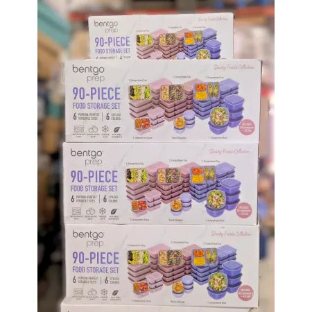 Bentgo Prep 90-Piece Food Storage Set, Dusky Fields Collection