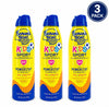 Banana Boat Kids Sport Sunscreen Spray SPF 50+ PowerStay 6 oz 3 Pack bottle group shot