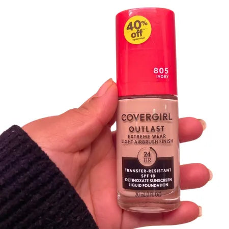CoverGirl Outlast 805 Ivory SPF18 1oz 2 Pack New Exp: 06/2026