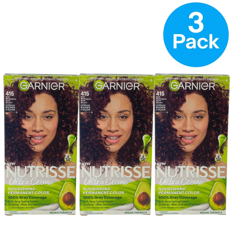 Garnier Nutrisse Ultra Creme Nourishing Permanent Hair Color 415 Soft Mahogany