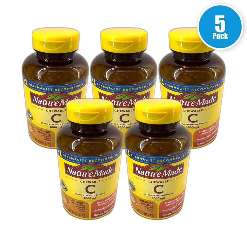 Nature Made Chewable Vitamin Tablets Dietary 450 Total Exp 01/27 Pack of 5 New