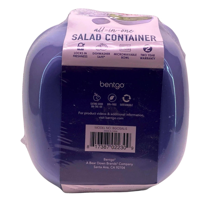 Bentgo Salad All-in-One Salad Container Purple Leak-Proof Lunch Box 3 Pack New