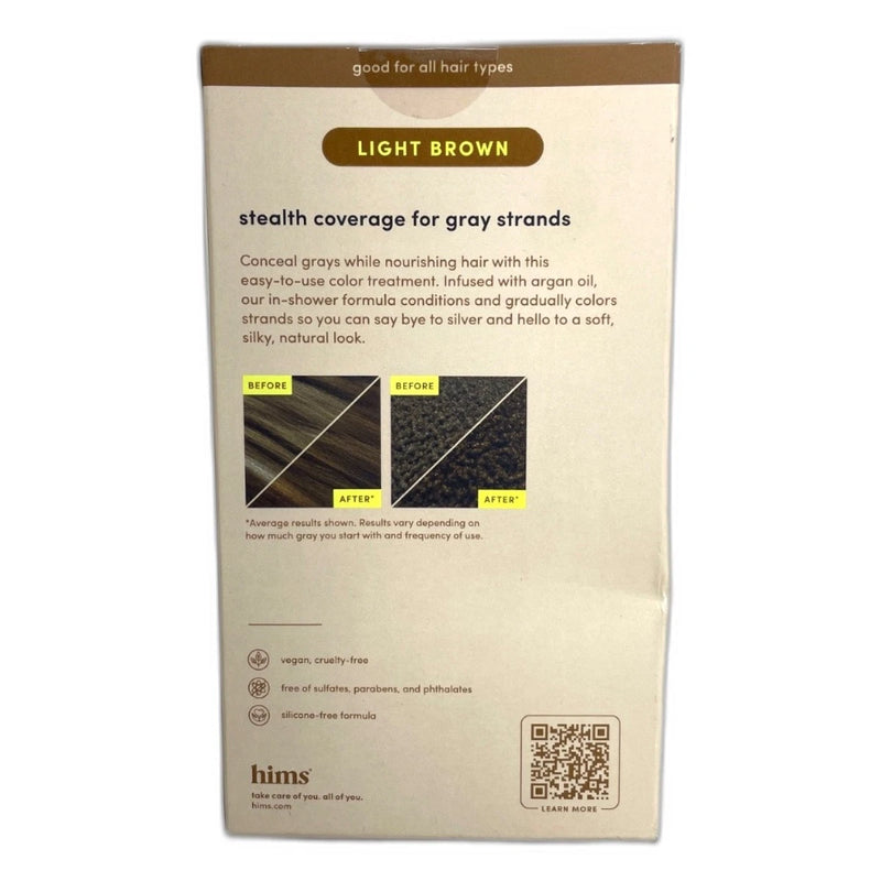 Hims Hair Color Conditioner Under Cover Semi-Permanent Light Brown Pack of 3 New