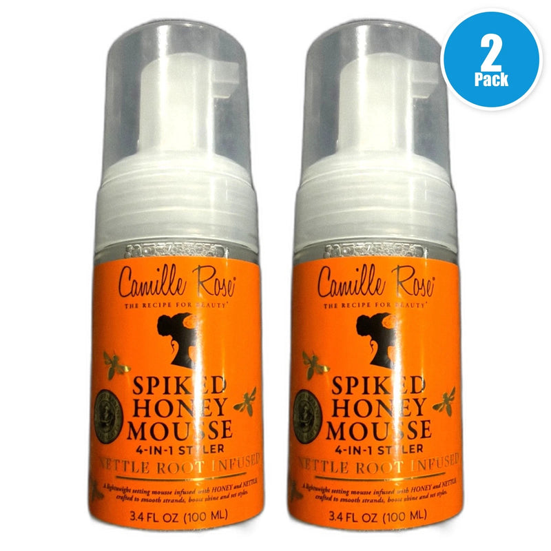CAMILLE ROSE Honey Spiked Mousse 3.4oz Hair Styling Cream Pack of 2 New