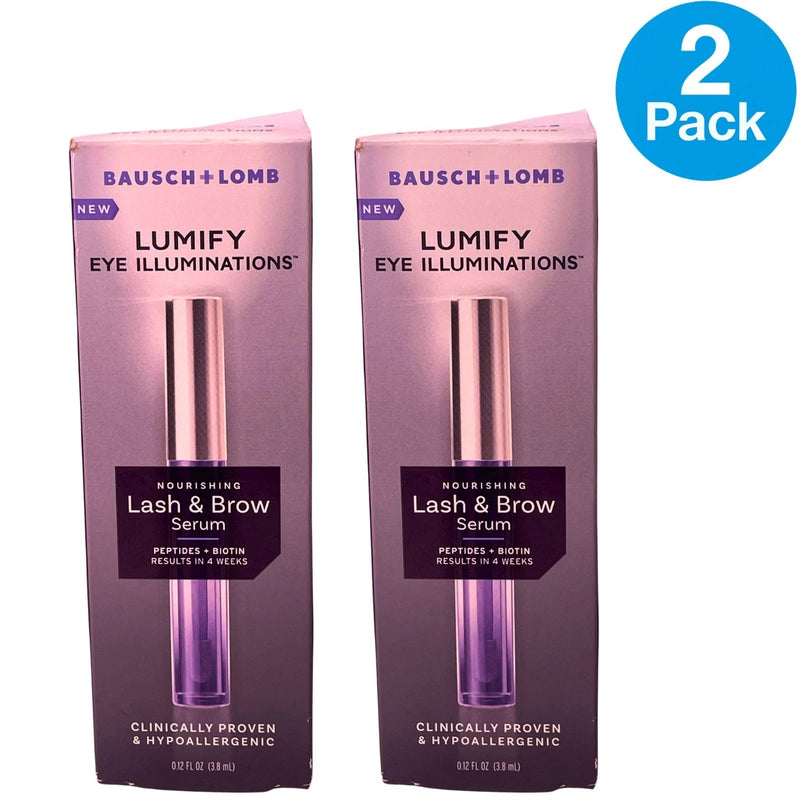Bausch + Lomb Lumify Eye Illuminations Lash & Brow Nourishing Serum 2 Pack