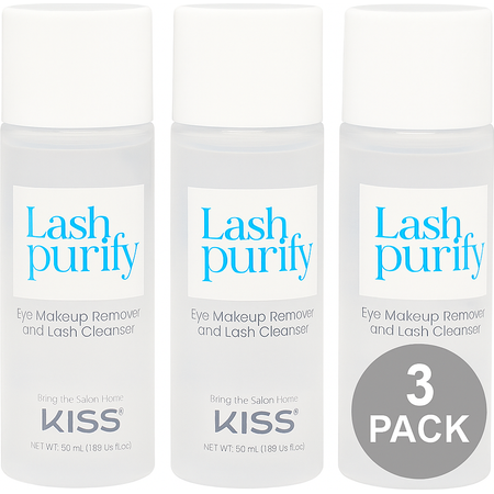 KISS Lash Purify Eye Makeup Remover & Lash Cleanser 1.69 fl oz - 3 Pack - New