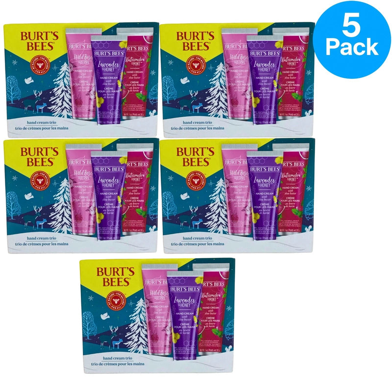 Burt's Bees Hand Cream Trio Wild Rose & Berry Lavender & Honey Watermelon & Mint