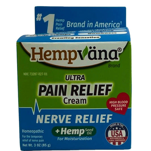 Hempvana Ultra Pain Relief Nerve Relief Cream Hemp Seed Oil 1 Pack Exp 09/2027