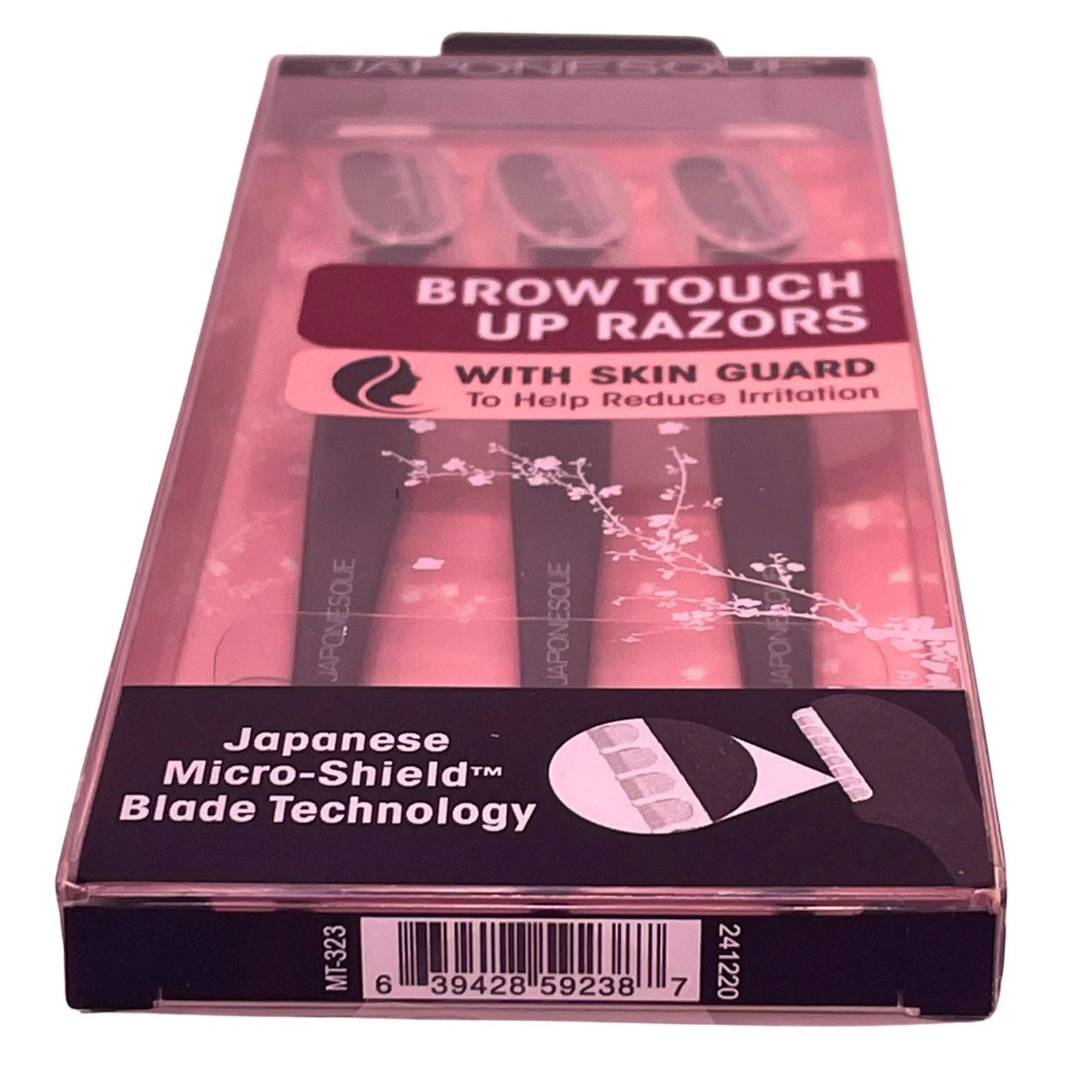 Japonesque Brow Touch Up Razors w/ Skin Guard 2 Pack New